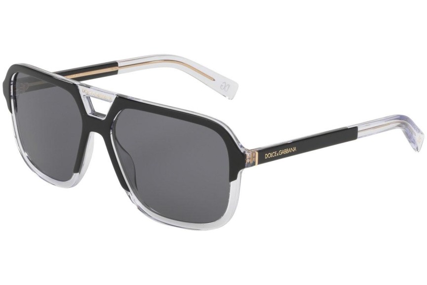 Okulary przeciwsłoneczne Dolce & Gabbana DG4354 501/81 Polarized Pilotki (Aviator) Czarne