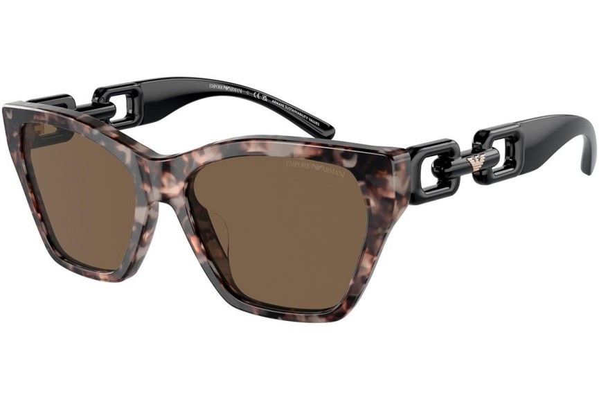 Okulary przeciwsłoneczne Emporio Armani EA4203U 541073 Kocie oczy Havana