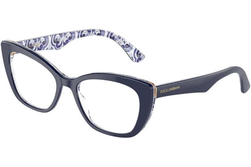 Okulary korekcyjne Dolce & Gabbana DG3360 3414 Kocie oczy Niebieskie