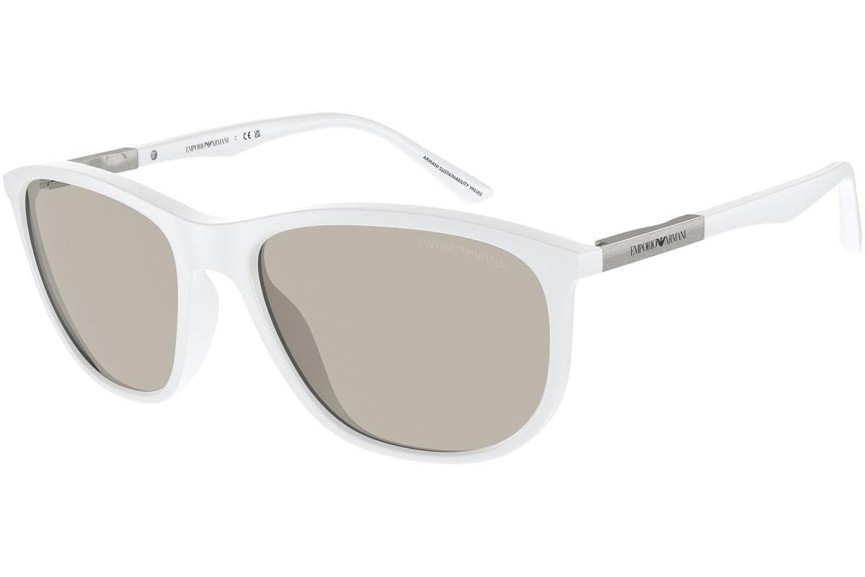 Okulary przeciwsłoneczne Emporio Armani EA4201 5344/3 Okrągłe Białe