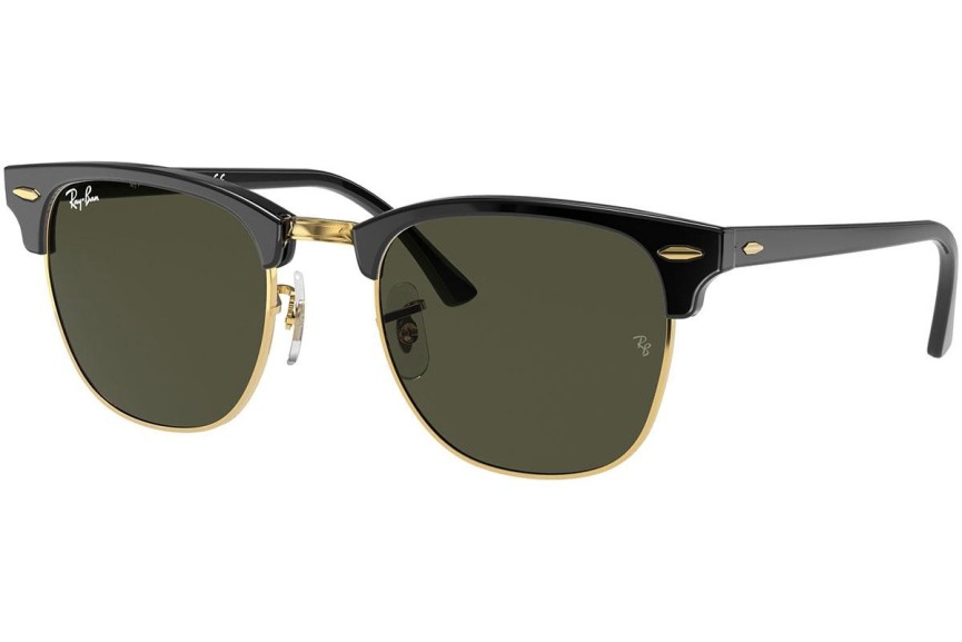 Okulary przeciwsłoneczne Ray-Ban Clubmaster Classic RB3016 W0365 Browline Czarne