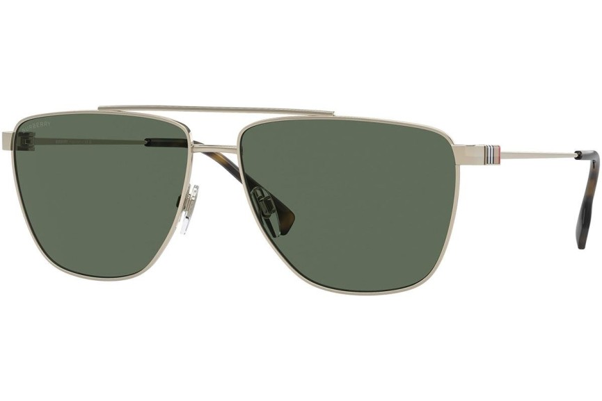 Okulary przeciwsłoneczne Burberry Blaine BE3141 110971 Pilotki (Aviator) Złote