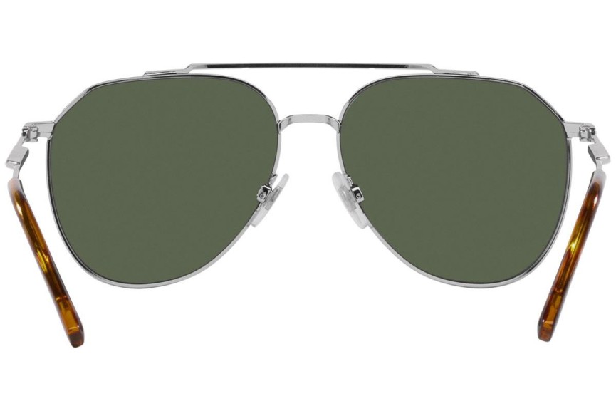 Okulary przeciwsłoneczne Dolce & Gabbana DG2296 05/9A Polarized Pilotki (Aviator) Srebrne