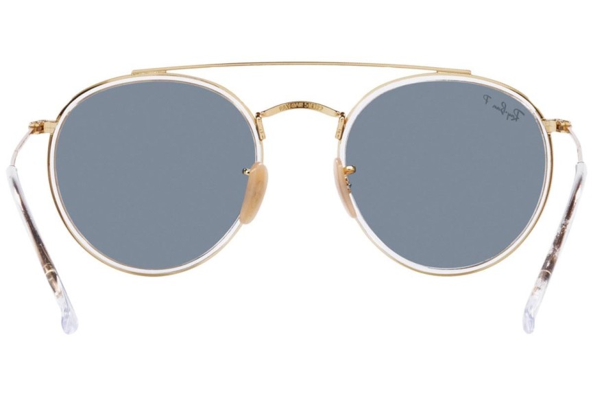 Okulary przeciwsłoneczne Ray-Ban Round Double Bridge RB3647N 001/02 Okrągłe Złote