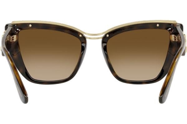 Okulary przeciwsłoneczne Dolce & Gabbana DG6144 502/13 Kocie oczy Havana