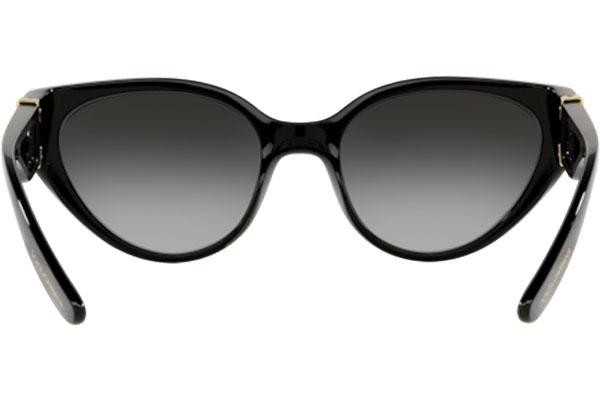 Okulary przeciwsłoneczne Dolce & Gabbana DG6146 501/8G Kocie oczy Czarne