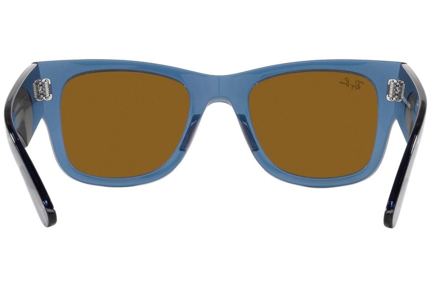 Okulary przeciwsłoneczne Ray-Ban Mega Wayfarer RB0840S 668073 Kwadratowe Niebieskie