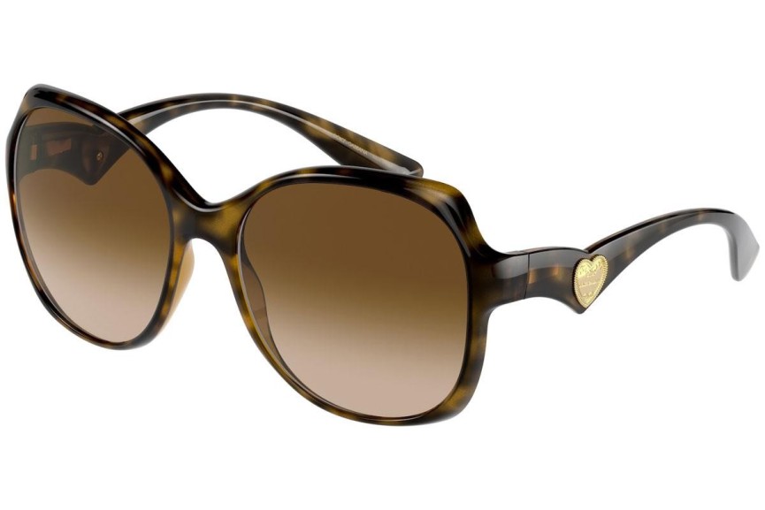 Okulary przeciwsłoneczne Dolce & Gabbana DG6154 502/13 Kocie oczy Havana