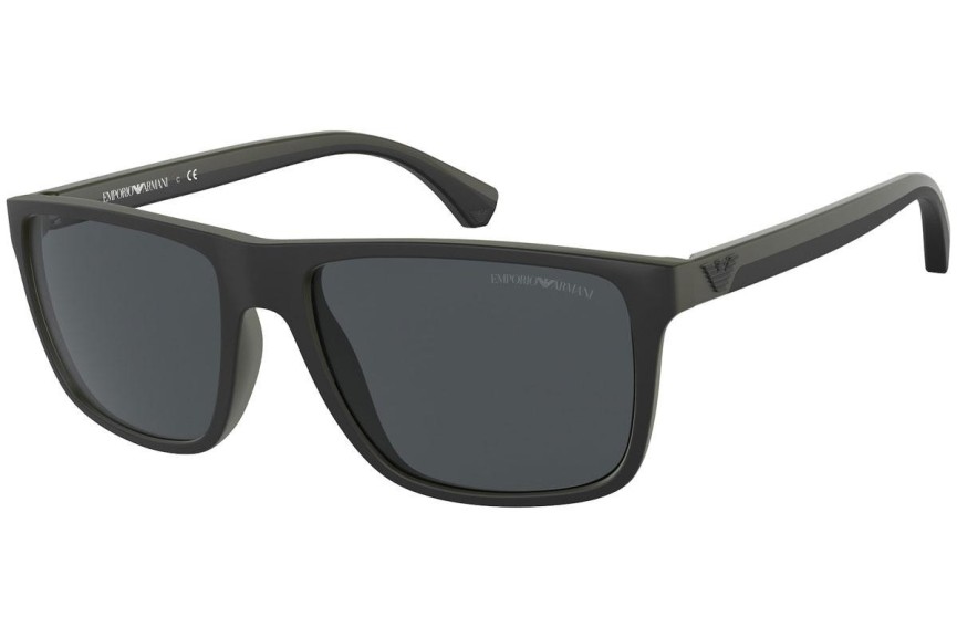 Okulary przeciwsłoneczne Emporio Armani EA4033 586587 Kwadratowe Czarne