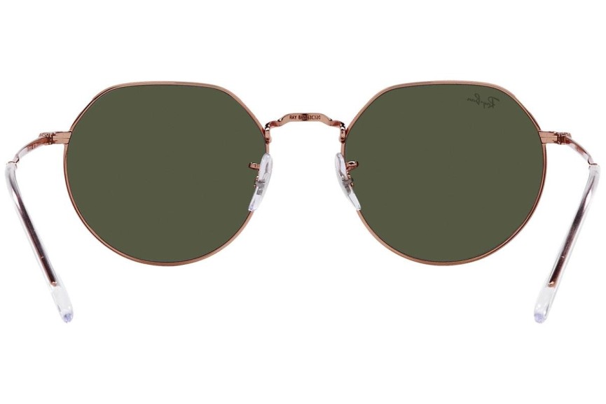 Okulary przeciwsłoneczne Ray-Ban Jack RB3565 920231 Okrągłe Brązowe