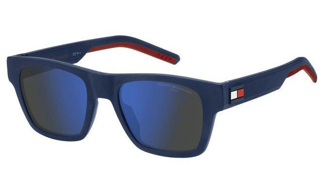 Okulary przeciwsłoneczne Tommy Hilfiger TH1975/S FLL/ZS Kwadratowe Niebieskie