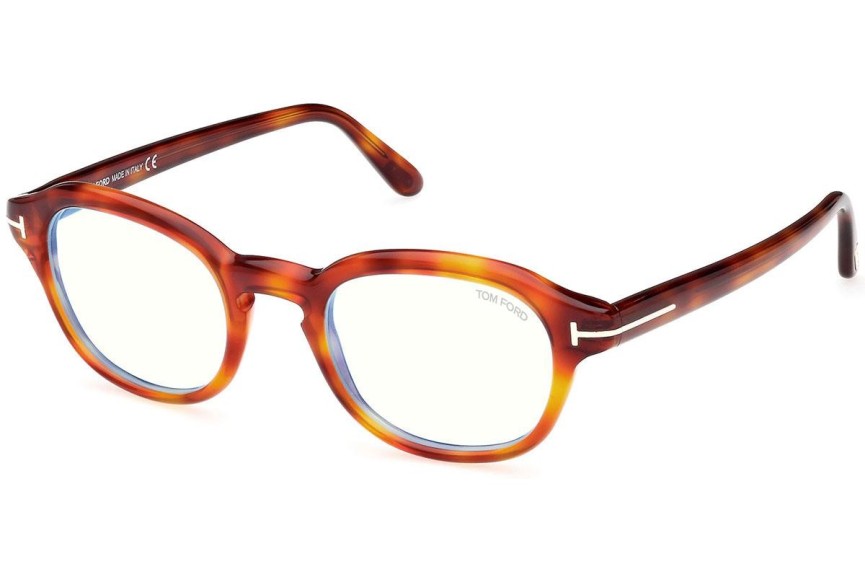 Okulary korekcyjne Tom Ford FT5871-B 053 Okrągłe Havana