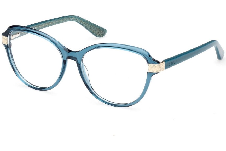 Okulary korekcyjne Guess GU2955 087 Kocie oczy Niebieskie