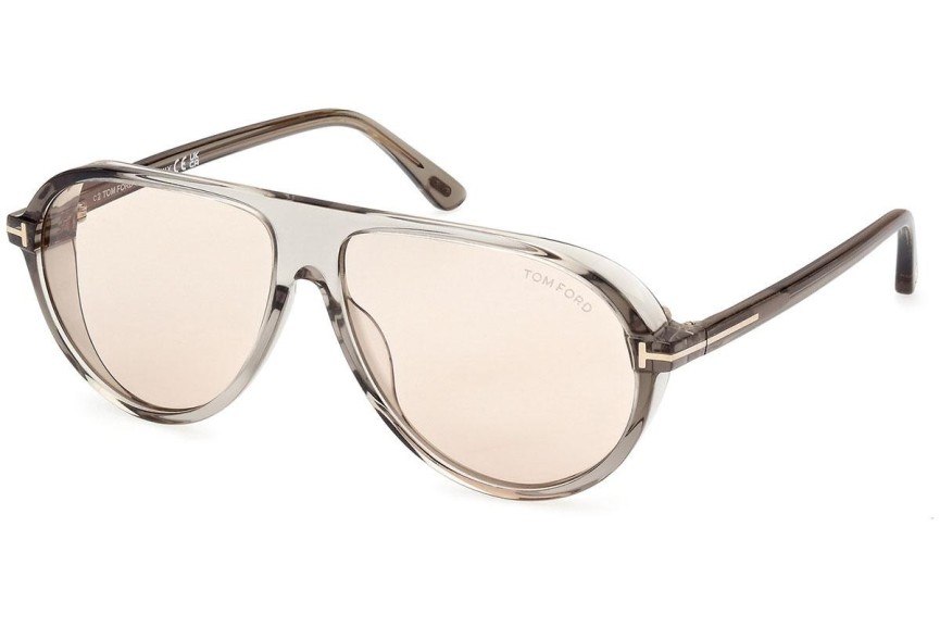 Okulary przeciwsłoneczne Tom Ford FT1023 93E Pilotki (Aviator) Szare