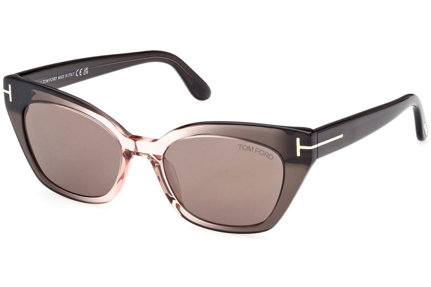 Okulary przeciwsłoneczne Tom Ford FT1031 20J Kocie oczy Szare