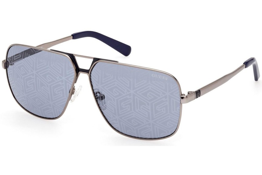 Okulary przeciwsłoneczne Guess GU00070 09V Pilotki (Aviator) Srebrne