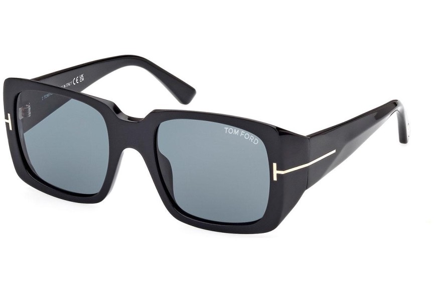 Okulary przeciwsłoneczne Tom Ford FT1035 01V Kwadratowe Czarne