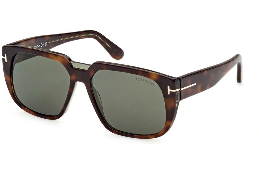 Okulary przeciwsłoneczne Tom Ford FT1025 56N Kwadratowe Havana