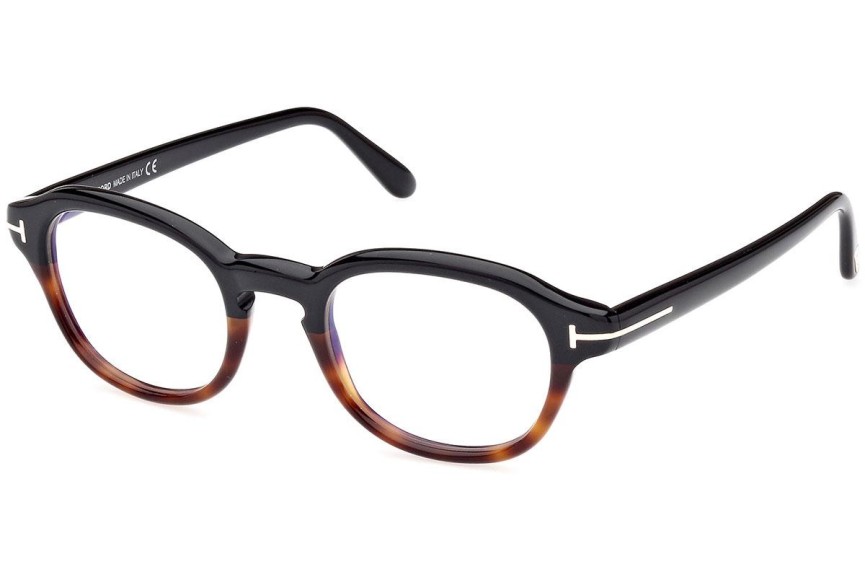 Okulary korekcyjne Tom Ford FT5871-B 005 Okrągłe Havana