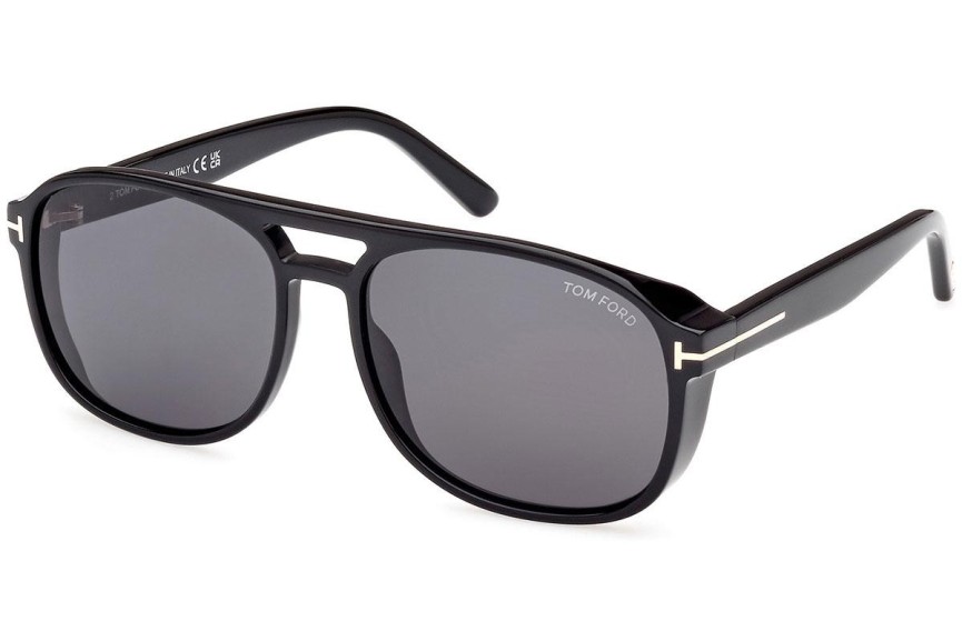 Okulary przeciwsłoneczne Tom Ford FT1022 01A Pilotki (Aviator) Czarne