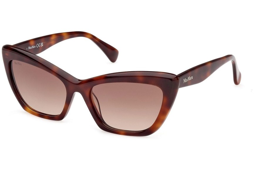 Okulary przeciwsłoneczne Max Mara MM0063 52F Kocie oczy Havana