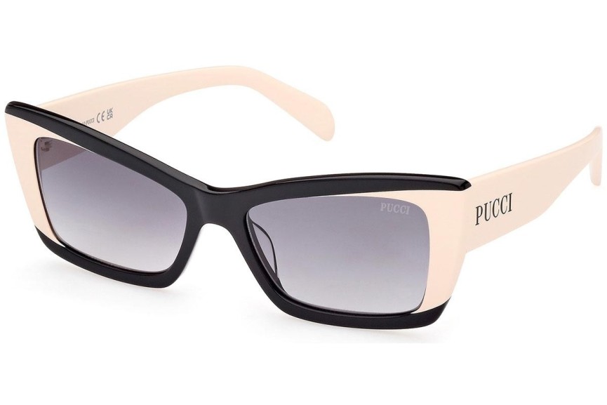 Okulary przeciwsłoneczne Emilio Pucci EP0205 05B Kocie oczy Czarne