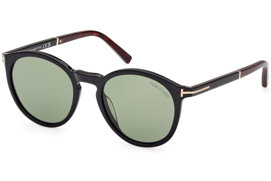 Okulary przeciwsłoneczne Tom Ford FT1021 01N Okrągłe Czarne