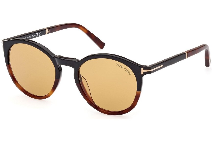 Okulary przeciwsłoneczne Tom Ford FT1021 56E Okrągłe Havana