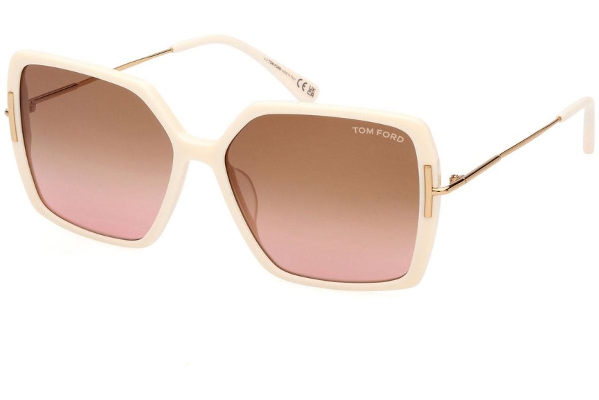 Okulary przeciwsłoneczne Tom Ford FT1039 25F Kwadratowe Beżowe