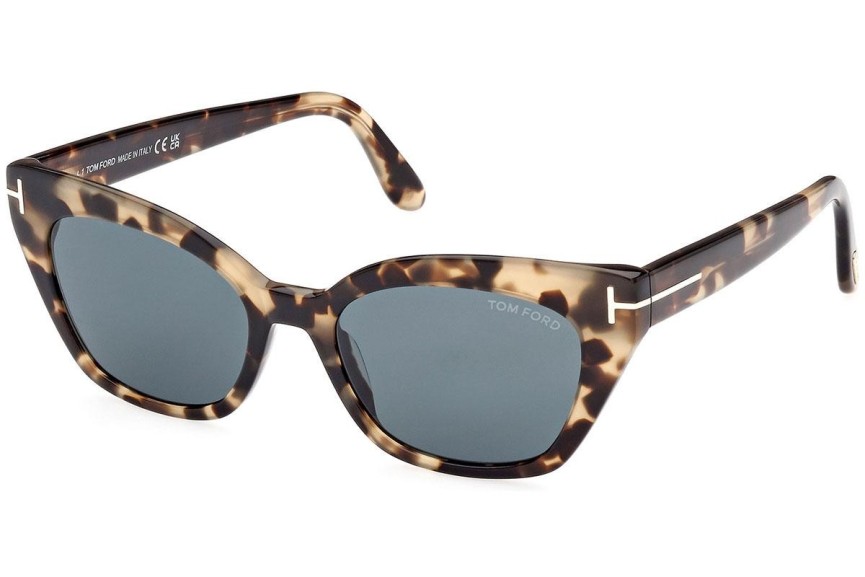 Okulary przeciwsłoneczne Tom Ford FT1031 55V Kocie oczy Havana