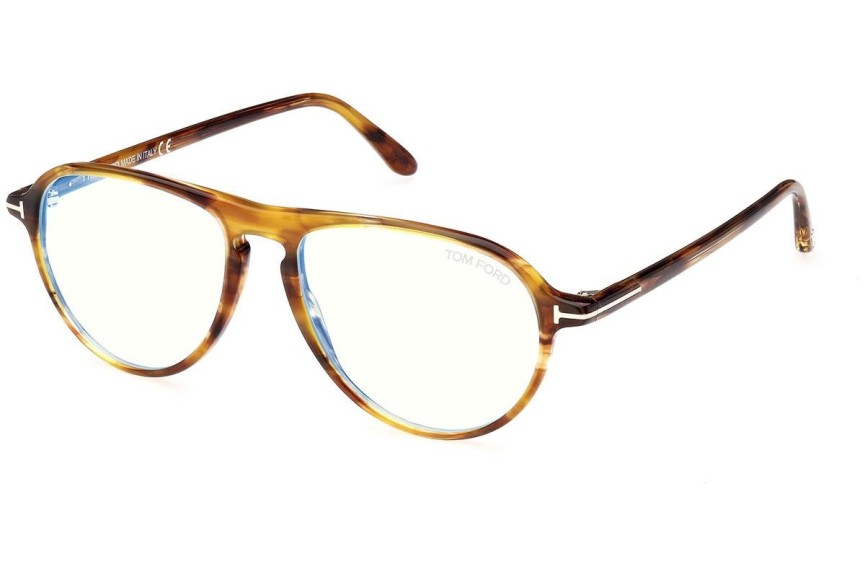 Okulary korekcyjne Tom Ford FT5869-B 050 Pilotki (Aviator) Brązowe