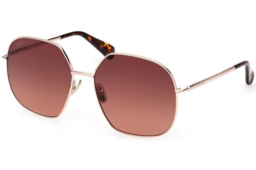 Okulary przeciwsłoneczne Max Mara MM0061 28F Okrągłe Złote