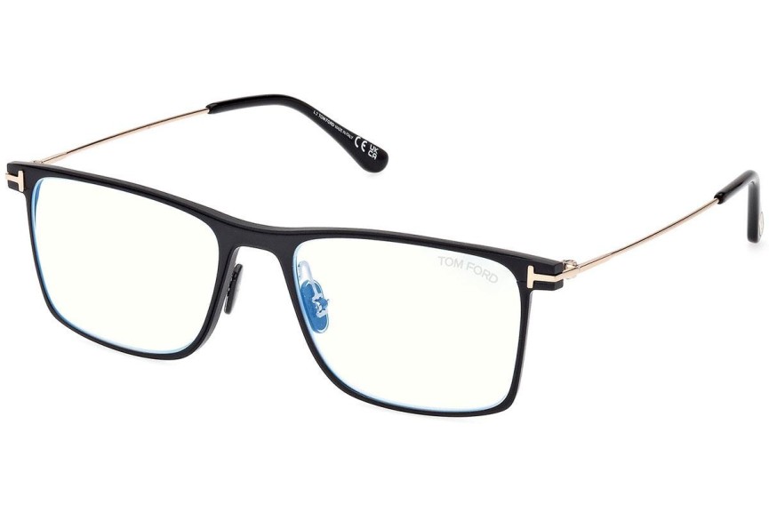 Okulary korekcyjne Tom Ford FT5865-B 002 Prostokątne Czarne