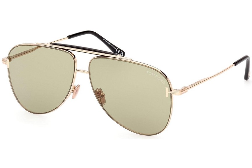 Okulary przeciwsłoneczne Tom Ford FT1018 28N Pilotki (Aviator) Złote