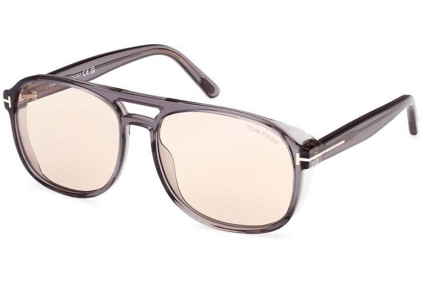 Okulary przeciwsłoneczne Tom Ford FT1022 20E Pilotki (Aviator) Szare