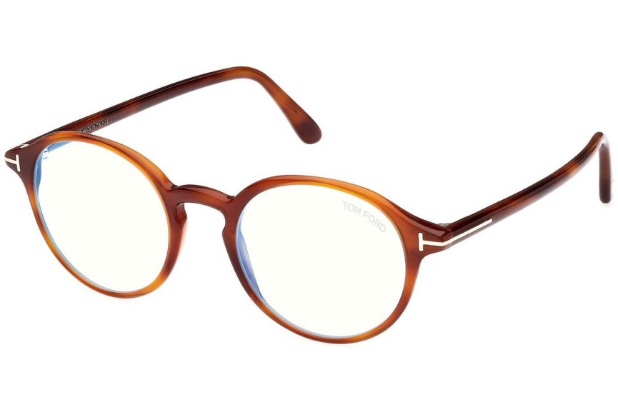 Okulary korekcyjne Tom Ford FT5867-B 053 Okrągłe Havana