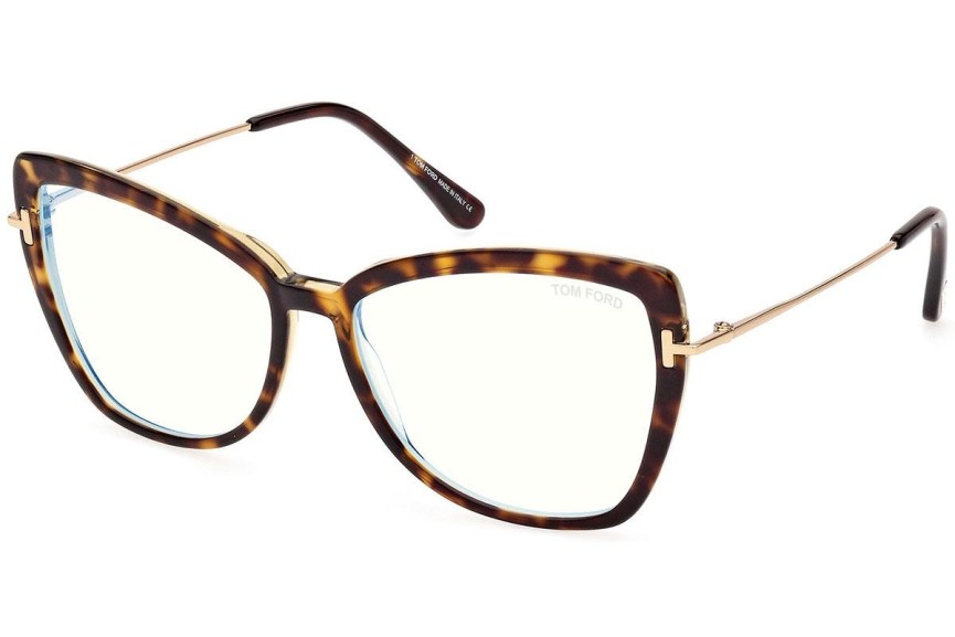 Okulary korekcyjne Tom Ford FT5882-B 056 Kocie oczy Havana