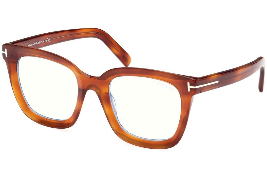 Okulary korekcyjne Tom Ford FT5880-B 053 Kwadratowe Brązowe