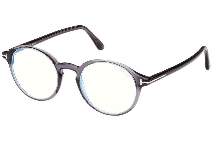 Okulary korekcyjne Tom Ford FT5867-B 020 Okrągłe Szare