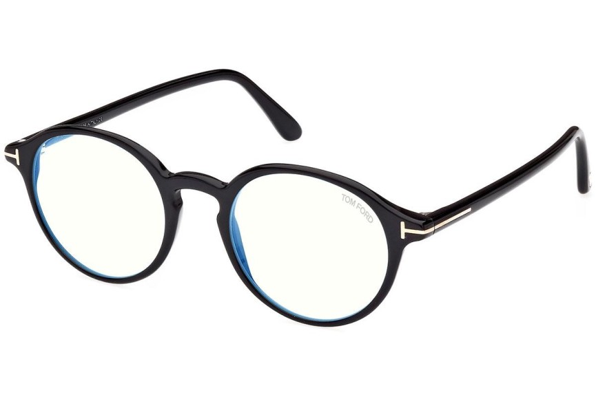 Okulary korekcyjne Tom Ford FT5867-B 001 Okrągłe Czarne