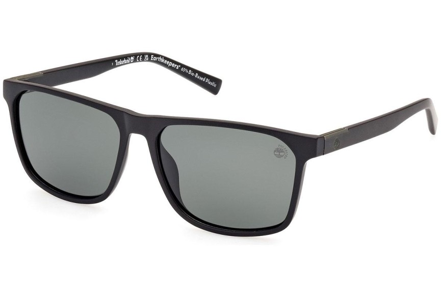 Okulary przeciwsłoneczne Timberland TB9312 02R Polarized Kwadratowe Czarne