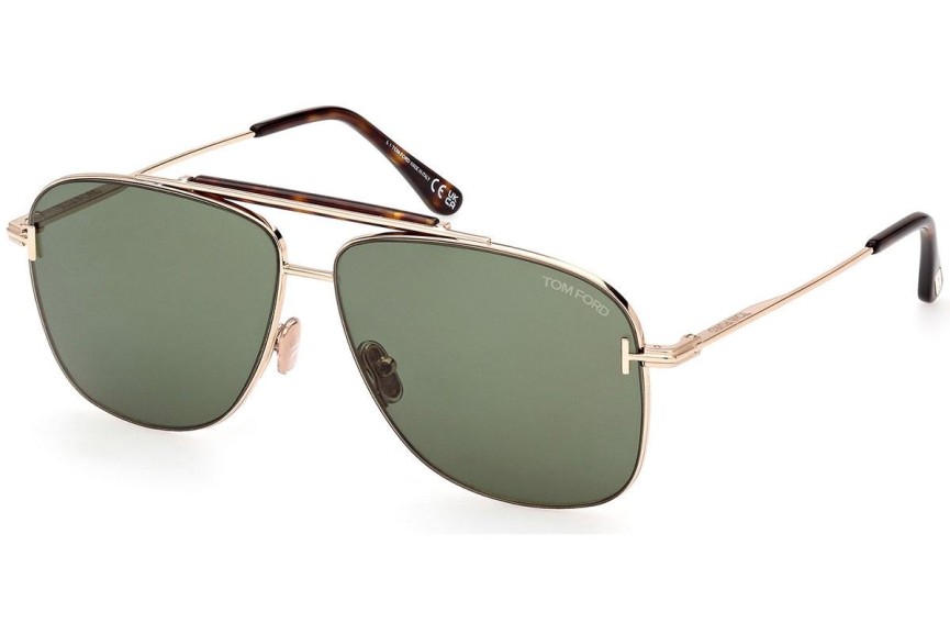 Okulary przeciwsłoneczne Tom Ford FT1017 28N Pilotki (Aviator) Złote