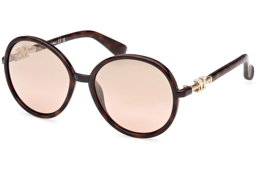 Okulary przeciwsłoneczne Max Mara MM0065 52G Okrągłe Czarne