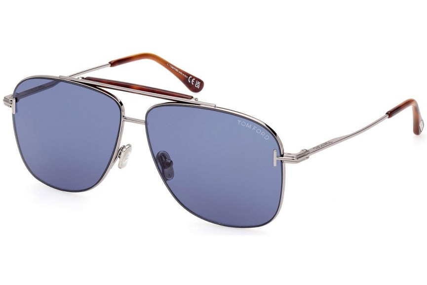 Okulary przeciwsłoneczne Tom Ford FT1017 14V Pilotki (Aviator) Srebrne