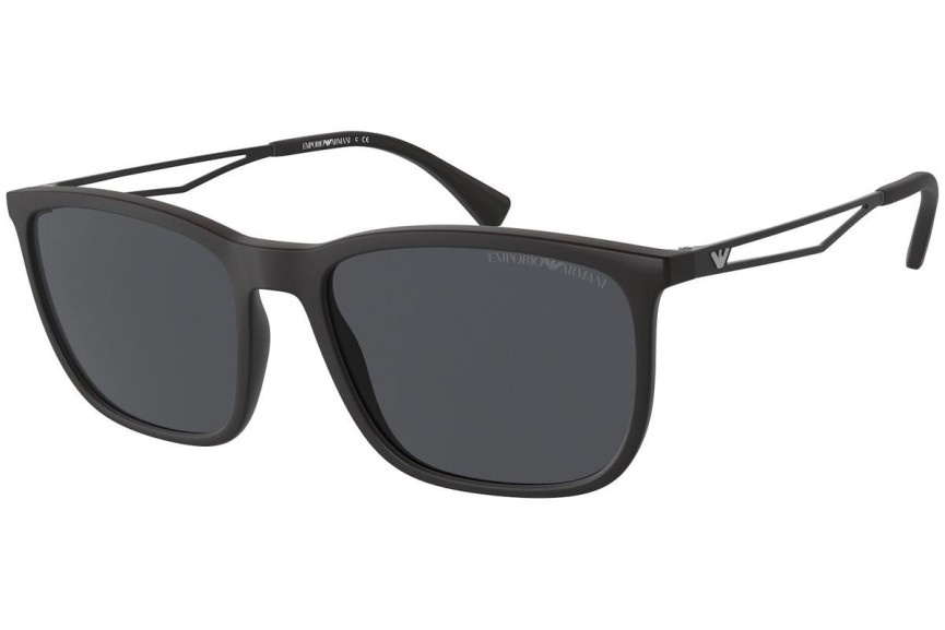 Okulary przeciwsłoneczne Emporio Armani EA4154 500187 Kwadratowe Czarne