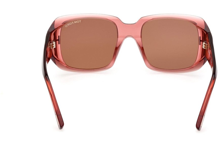 Okulary przeciwsłoneczne Tom Ford FT1035 72E Kwadratowe Różowe