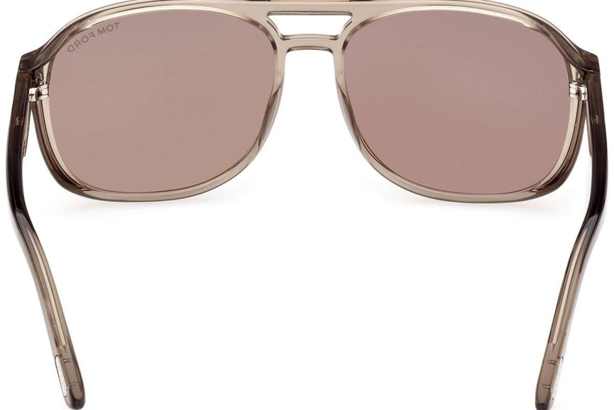 Okulary przeciwsłoneczne Tom Ford FT1022 45E Pilotki (Aviator) Brązowe