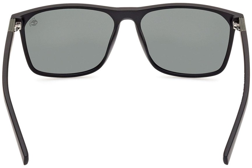 Okulary przeciwsłoneczne Timberland TB9312 02R Polarized Kwadratowe Czarne