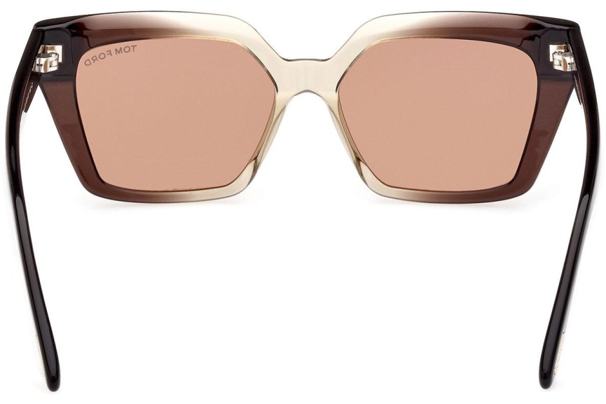 Okulary przeciwsłoneczne Tom Ford FT1030 47J Kocie oczy Brązowe