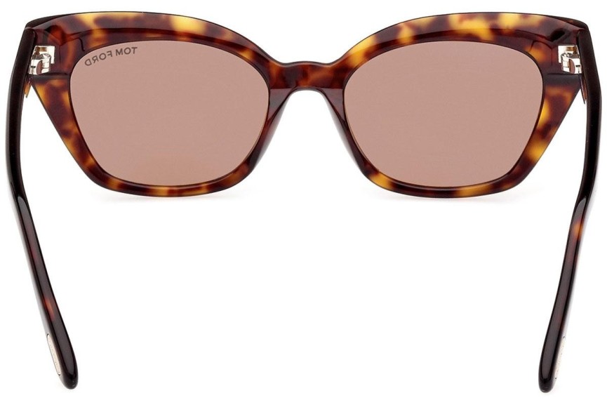 Okulary przeciwsłoneczne Tom Ford FT1031 52E Kocie oczy Havana